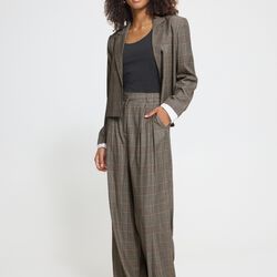 IHLAITO Trousers, black/toasted check, ICHI