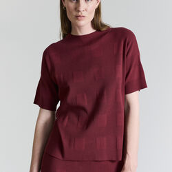 Saku Short-Sleeved Blouse, maroon, BITTE KAI RAND
