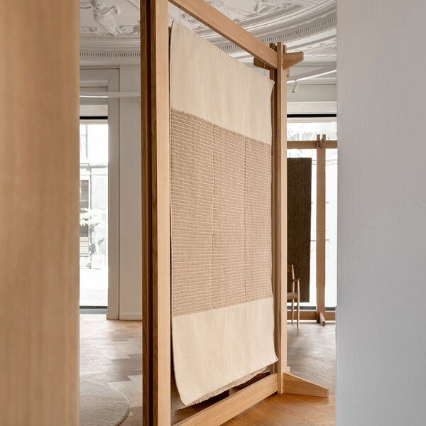 Poetic Grid Rug, beige, Linie Design
