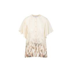 Ruffle top in Floral border print, floral border print, Coster Copenhagen