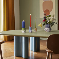 Olga Candle holder, yellow, Bjørn Wiinblad