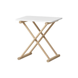 Camp Bed Table High, white/oak, Oliver Furniture