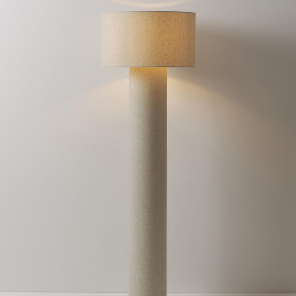 Ron Linen Floor Lamp, linned light beige, Westwing Collection