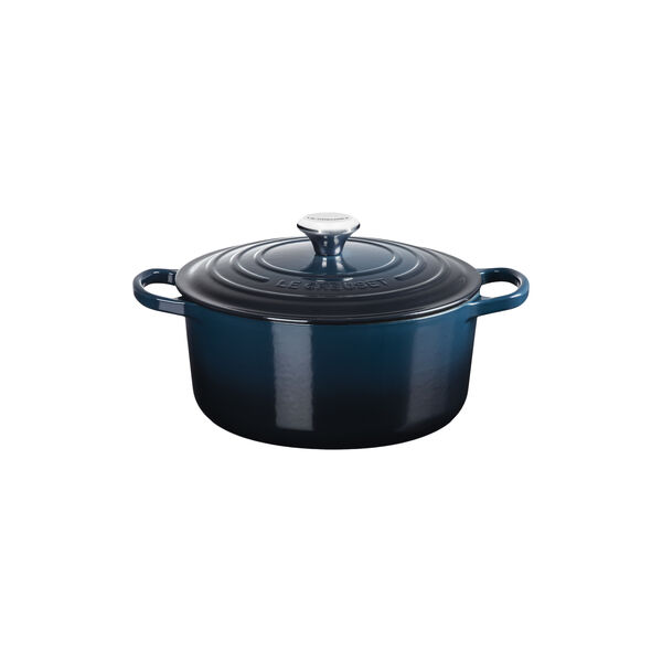 Signature round cast iron pot &Oslash; 26 cm, nuit, Le Creuset