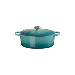 Signature cast iron oval casserole &Oslash; 31 cm, bleu riviera, Le Creuset
