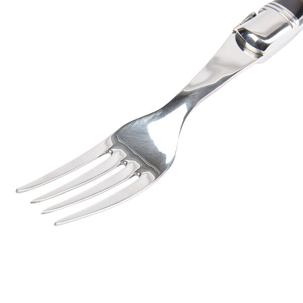 Steak Fork, black horn, Laguiole Tradition