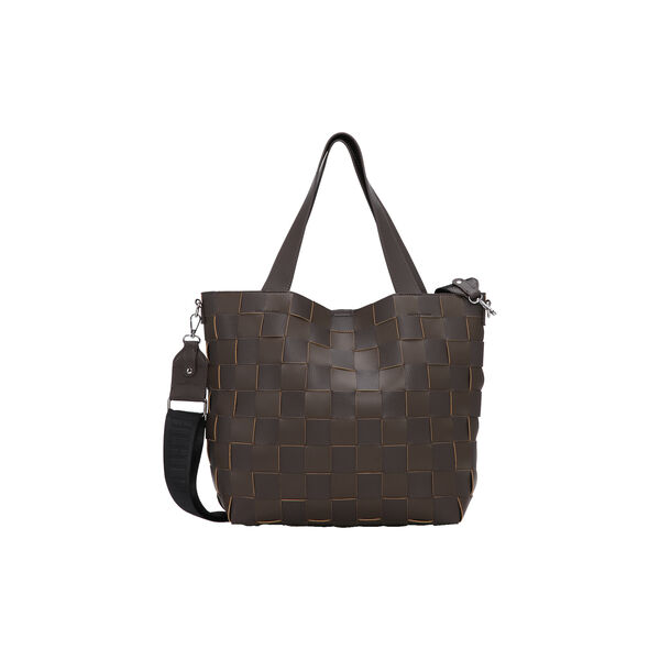 Braided Cross-Body Shopper, chocolate brown, Ilse Jacobsen Hornb&aelig;k
