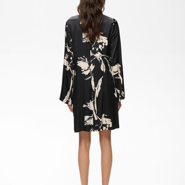 MeadowIW Short Dress, black painted flower, InWear