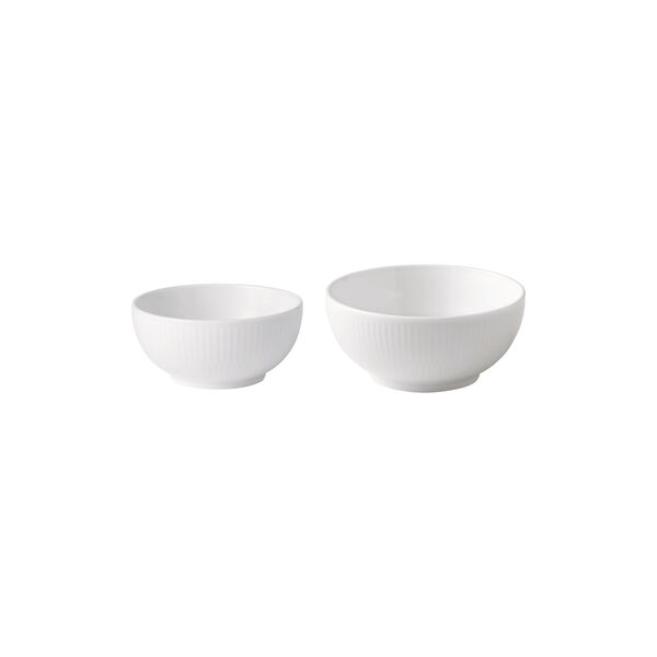 White Fluted Bowls 2 pcs., Royal Copenhagen