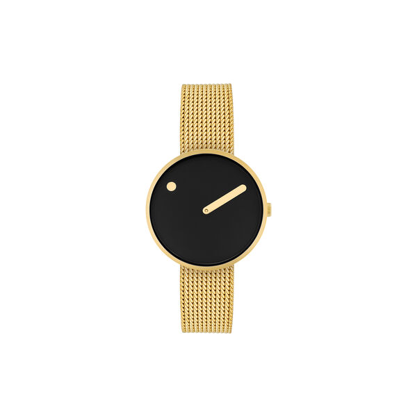 Picto Wrist Watch, black/gold, PICTO