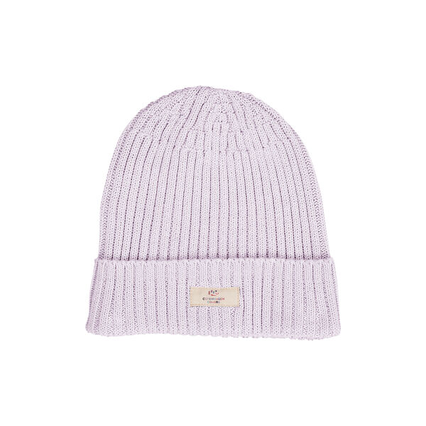 Cotton Knitted Classic Beanie, lavender Cotton Knitted Classic Beanie, lavender, Copenhagen Colors Organics