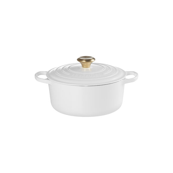 Signature round cast iron pot &Oslash; 24 cm, white, Le Creuset