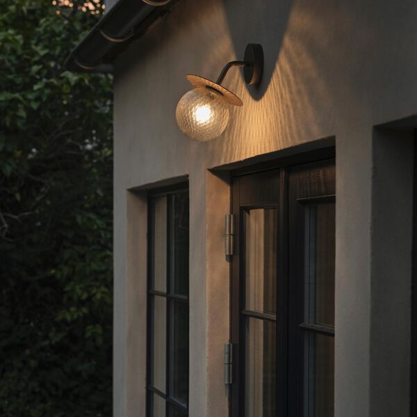Liila Outdoor Wall Lamp, dark bronze/optic clear, Nuura