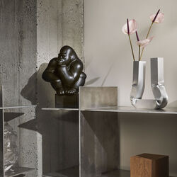 Gorilla figurine Head resting on hand, Royal Copenhagen