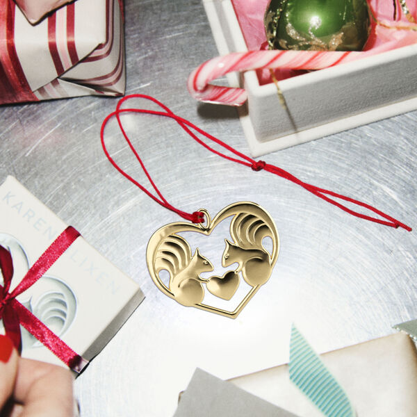 Nuts about you ornament, gold plated, Rosendahl