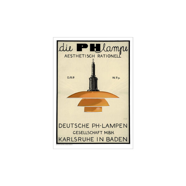PH Lamp - Orange, Poster & Frame