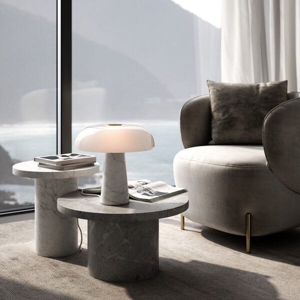 Glossy Table Lamp, opal white, Design For The People