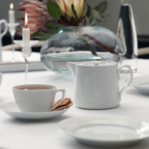 White Fluted Teapot 75 cl White Fluted Teapot 75 cl, Royal Copenhagen