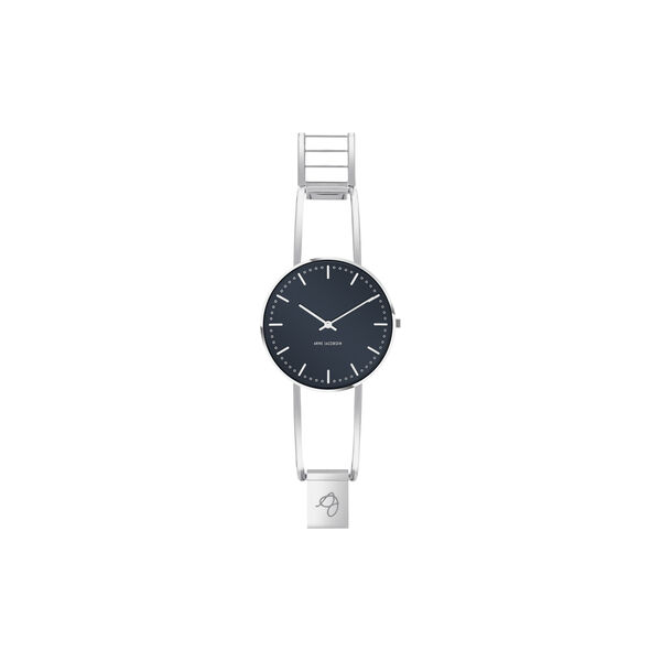 City Hall Wrist Watch, oxford blue/steel, Arne Jacobsen Watches