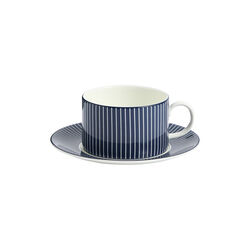 Gio Teacup with saucer, blue, Wedgwood