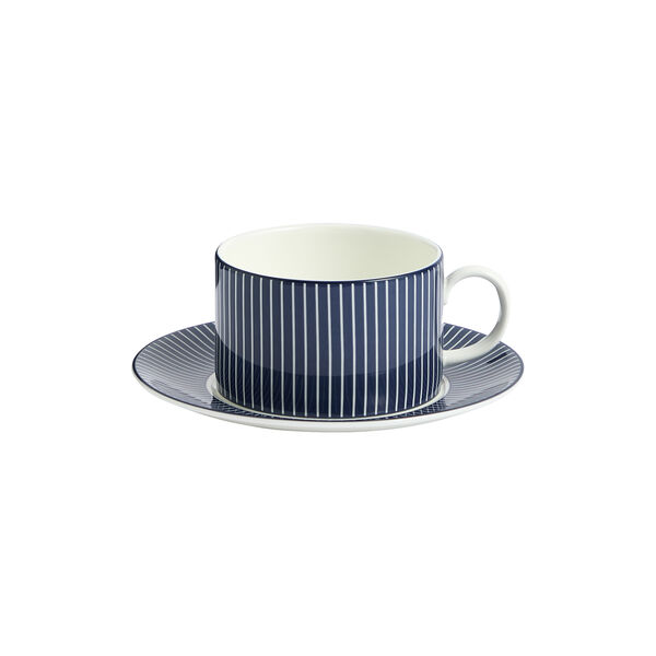 Gio Teacup with saucer, blue, Wedgwood