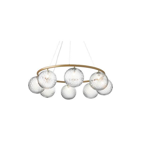 Miira 8 Circular Pendant, brass/optic clear, Nuura
