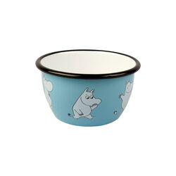Moomin Enamel Bowl, light blue, Muurla