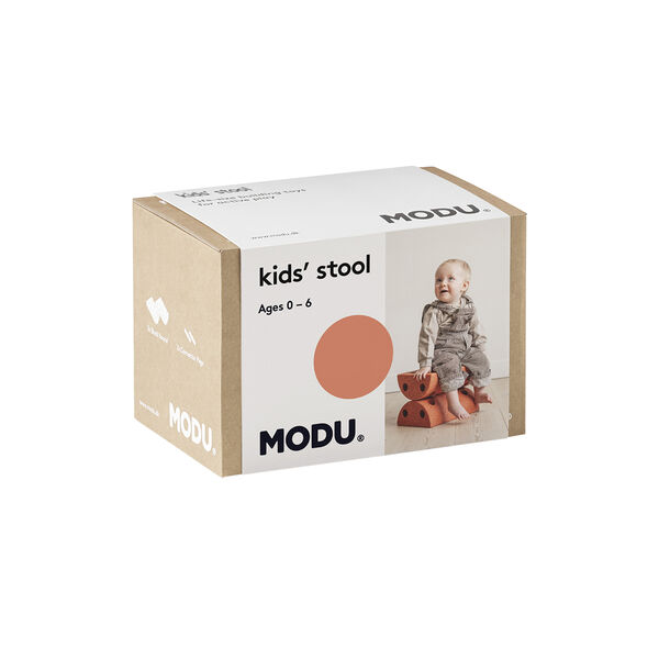 Kids Stool, burnt orange/dusty green, MODU