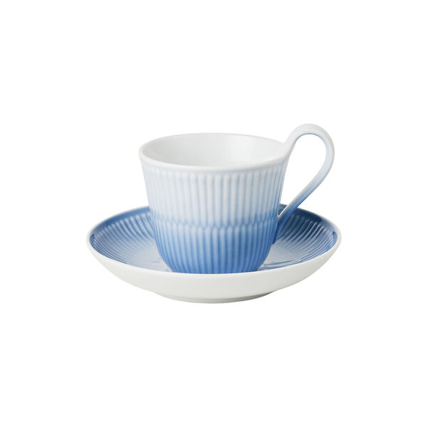 Iris High Handle Cup & Saucer, blue, Royal Copenhagen