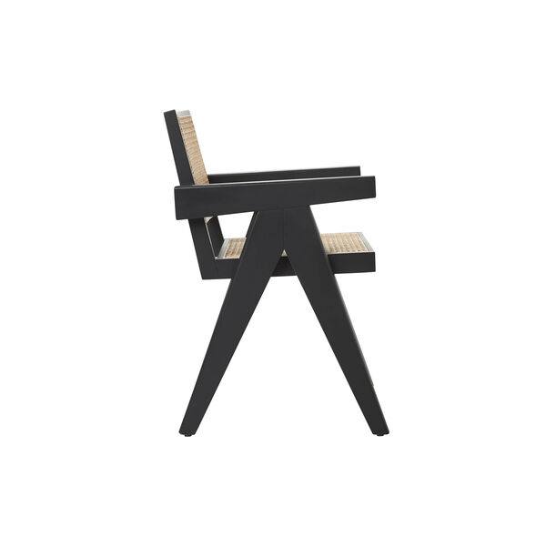 Sissi Armrest Chair, black/light beige, Westwing Collection