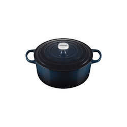 Signature round cast iron pot &Oslash; 28 cm, nuit, Le Creuset