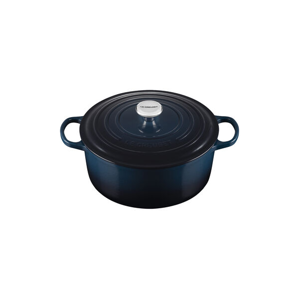 Signature round cast iron pot &Oslash; 28 cm, nuit, Le Creuset