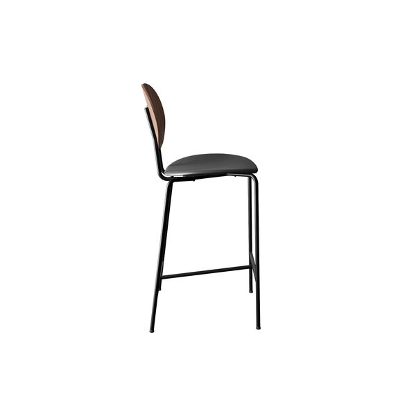 PIET HEIN Counter Chair, oiled walnut/Solid Black 509, Sibast Furniture