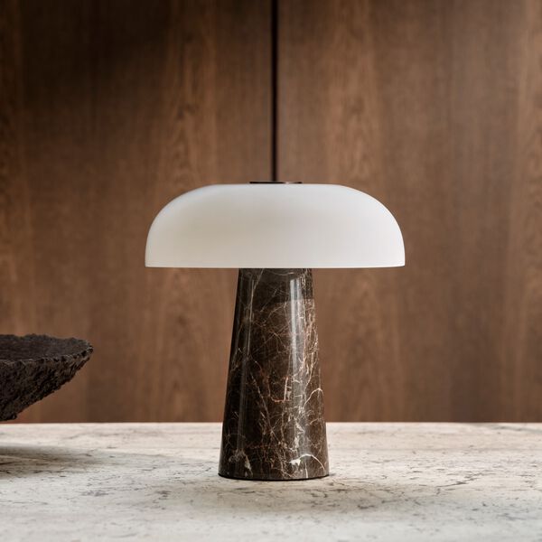 Glossy Mini Portable Table Lamp, brown, Design For The People