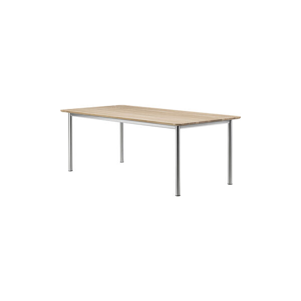 Plan Table, light oiled oak/brushed steel, Fredericia Furniture
