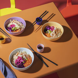 Rhombe Color Bowl, purple, Lyngby Porcel&aelig;n