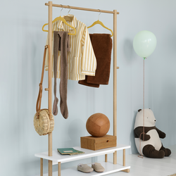 Camp Clothes Rail, white/oak, Oliver Furniture