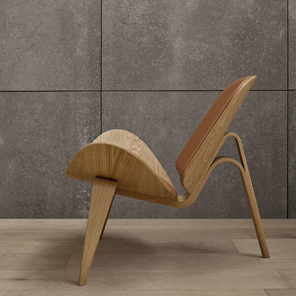 CH07 Shell Chair, oiled oak/cognac, Carl Hansen & S&oslash;n