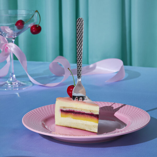 Rhombe Cake fork 4 pcs., Lyngby Porcel&aelig;n