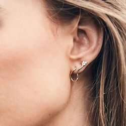 Fryd Wave diamond Earstud RighLeftt, gold/diamond, Ro Copenhagen