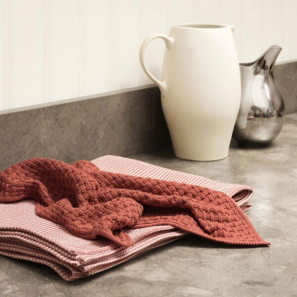NORS Dishcloth, juniper red, Georg Jensen Damask