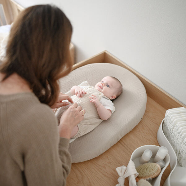 Oval Changing Cushion, stone Oval Changing Cushion, stone, We Are Bitte