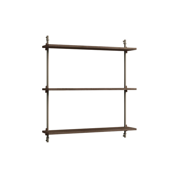 Wall Shelving Standard, smoked oak/warm grey, MOEBE