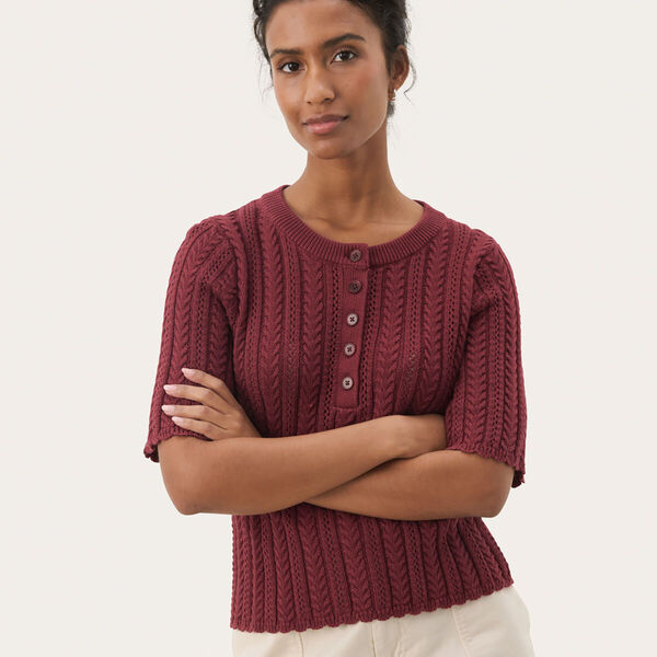 RosarioPW Pullover, tawny port, Part Two