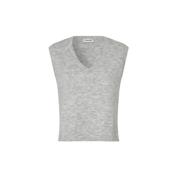 Petronellamd vest, grey melange Petronellamd vest, grey melange, Modström