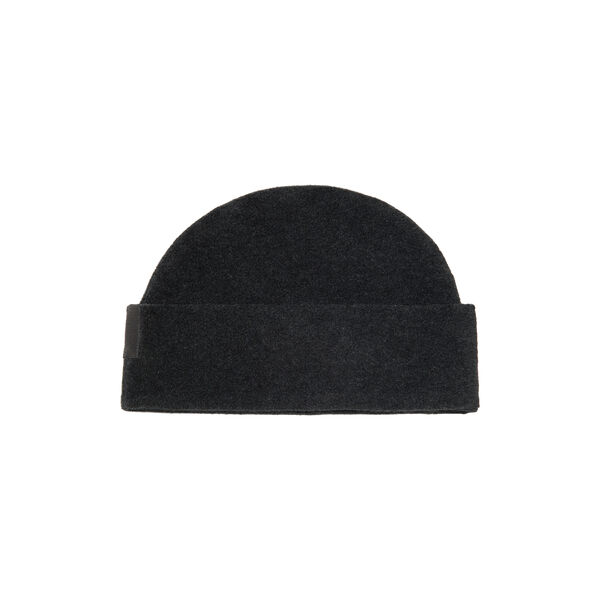 Classic Double-Layer Fleece Beanie | Soft Black, Henriette Steffensen Copenhagen