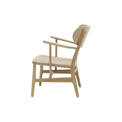 CH22 Lounge Chair, oiled oak/natural, Carl Hansen & S&oslash;n