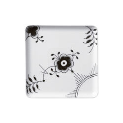 Black Fluted Mega Square Plate 20 cm, Royal Copenhagen