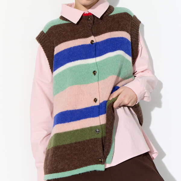 Tallulah Knit Vest, brown, HUNK&Oslash;N