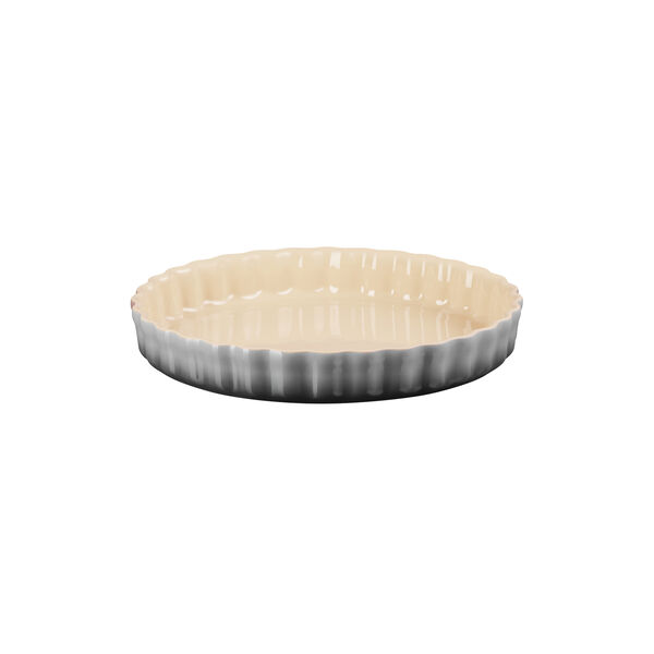 Heritage Fluted Flan Dish, flint Heritage Fluted Flan Dish, flint, Le Creuset